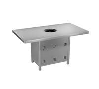 KIBONCY Sillas de Comedor Vintage de Acero Inoxidable de Estilo Industrial, for Barbacoa de carbón, Mesa de Restaurante, Cocina de inducción integrada, Silla y Silla Comercial.(D90CM)