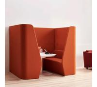 KIBONCY Sillas de privacidad for Oficina, recepción y visitas con Respaldo Individual. El Conjunto Modular Incluye una mesita Auxiliar for sofá, Biblioteca o Sala de Estar.(Four-Person)