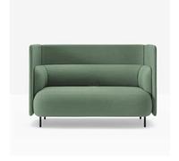 KIBONCY Sillas de recepción y for visitas con Respaldo semidividido, sofá biplaza Azul con Amplio Espacio y Esponja de Alta resiliencia for Salas de reuniones, cafeterías y bibliotecas.(B)