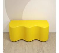 KIBONCY Sillas Especiales for Jardín De Infancia, Bancos En Forma De Onda De Forro Suave, Centro De Educación Temprana, Institución De Formación De Forma Irregular, Sofá Largo(A,130 * 40 * 40cm)