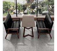 KIBONCY Sillas Modernas Juego De Muebles Sala Estar Lectura Dormitorio, Sillón Madera Maciza con Almohada, Cojín Cómodo Ergonómico For Salón Lado Oficina(E)