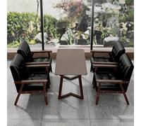 KIBONCY Sillas Modernas Juego De Muebles Sala Estar Lectura Dormitorio, Sillón Madera Maciza con Almohada, Cojín Cómodo Ergonómico For Salón Lado Oficina(H)