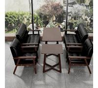 KIBONCY Sillas Modernas Juego De Muebles Sala Estar Lectura Dormitorio, Sillón Madera Maciza con Almohada, Cojín Cómodo Ergonómico For Salón Lado Oficina(J)