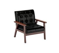 KIBONCY Sillas Modernas Juego De Muebles Sala Estar Lectura Dormitorio, Sillón Madera Maciza con Almohada, Cojín Cómodo Ergonómico For Salón Lado Oficina(A)