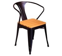 KIBONCY Sillas Y Mesas De Bar De Madera Maciza for Exteriores De Herrería De Estilo Industrial, Taburetes Altos De Bar Simples, Mesas Y Sillas De Bar De Cafetería(A1)