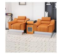 KIBONCY Sillón De Billar For Uso Comercial, Sofá De Asientos Profundos con Tela De Cuero De Primera Calidad, Soporte Ergonómico Y Reposapiés De Metal, For Relajación En Clubes(E)