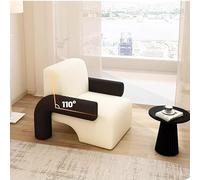 KIBONCY Sillón de Lujo Italiano for Relajarse - Sofá Individual de Lana de Cordero de diseño escandinavo Irregular for salón o balcón(Orange)