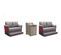 KIBONCY Sillón for Ver Sala de Billar, Juego de sofás de Entretenimiento for salón Comercial, cómodo sofá tapizado de Cuero con reposapiés de Metal(E)