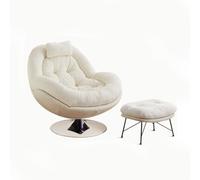 KIBONCY Sillón Giratorio Individual, Nuevo sillón reclinable Color Crema, Ideal for el hogar y Ocio de Adultos. Se Puede reclinar o Usar for Dormir(G)