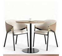 KIBONCY Sillón Individual Chino WABI-Sabi, Nuevo, de Madera Maciza, con Mesa for Hotel, casa Familia y balcón, Varios Estilos(SET5)