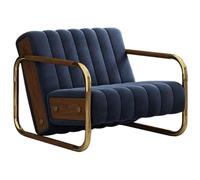 KIBONCY Sillón Individual de Lujo Ligero, sillón Individual de Ocio Creativo de Acero Inoxidable, sofá de negociación tapizado en la Oficina de Ventas y el vestíbulo del Hotel(A1)