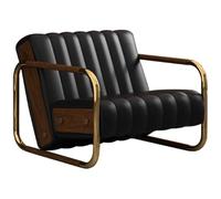 KIBONCY Sillón Individual de Lujo Ligero, sillón Individual de Ocio Creativo de Acero Inoxidable, sofá de negociación tapizado en la Oficina de Ventas y el vestíbulo del Hotel(A2)