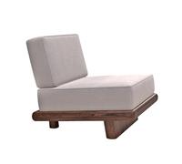 KIBONCY Sillón Individual de Madera Maciza nórdica, Estilo WABI-sabi, Ideal for hoteles, Casas de Familia, Salas de Estar y Balcones.(A1)