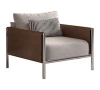 KIBONCY Sillón Individual de Metal Minimalista Moderno, Ligero y de Lujo, de Acero Inoxidable, for Sala de Estar.(A2)