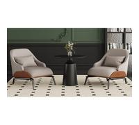 KIBONCY Sillón Individual Moderno De Estilo Italiano con Tapizado De Polipiel, Estructura De Madera Maciza Y Patas De Acero Al Carbono For Salón De Hotel(F)