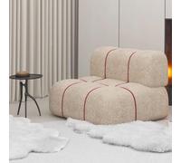 KIBONCY Sillón Individual Moderno y Lujoso de Acero Inoxidable, Estilo nórdico, for Sala de Estar, balcón, Tela, con reposabrazos.