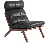 KIBONCY Sillón Individual nórdico Minimalista de Madera Maciza, Silla de recepción de Hotel, sofá Cama de diseño for balcón o salón(A1)