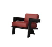 KIBONCY Sillón Individual Retro Minimalista De Madera De Fresno con Tablero De Roca Negra, Sillón Ergonómico For Cafetería, Hotel, Vestíbulo, Oficina(K)