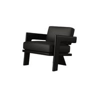 KIBONCY Sillón Individual Retro Minimalista De Madera De Fresno con Tablero De Roca Negra, Sillón Ergonómico For Cafetería, Hotel, Vestíbulo, Oficina(G)