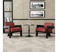 KIBONCY Sillón Individual Retro Minimalista De Madera De Fresno con Tablero De Roca Negra, Sillón Ergonómico For Cafetería, Hotel, Vestíbulo, Oficina(D)