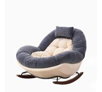 KIBONCY Sillón mecedor Color Crema, Ideal for el hogar o for Relajarse. Este sillón Individual se Puede reclinar Usar como Cama. También Sirve de balcón sofá(D)