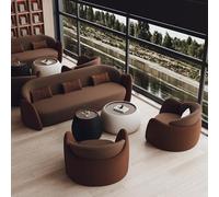 KIBONCY Sillón Moderno de Mediados de Siglo con Estructura de Madera, sofá Moderno de Dos plazas, for Sala de Estar, Dormitorio y apartamento.(A160cm)