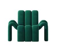 KIBONCY Sillón Moderno de Terciopelo for salón, cómodo sillón con reposabrazos y Patas, Ideal for salón, Dormitorio o Lectura.(Green)