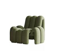 KIBONCY Sillón Moderno de Terciopelo for salón, cómodo sillón con reposabrazos y Patas, Ideal for salón, Dormitorio o Lectura.(Green-a)