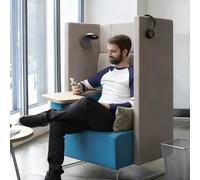 KIBONCY Sillón Modular de privacidad for Sala de Espera con reposabrazos - Sillas ergonómicas for visitas - Recepción con Asiento capitoné - Sala de Espera