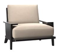 KIBONCY Sillón nórdico Individual de Madera Maciza, Estilo WABI-sabi, Sencillo y Moderno, Ligero y Lujoso, Ideal for dormitorios pequeños y Balcones.(A1)