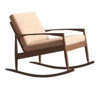 KIBONCY Sillón nórdico Sencillo de Ocio, Mecedora de Madera Maciza, sofá for salón, balcón, Ideal for hoteles y alojamientos.(A2)