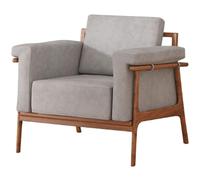 KIBONCY Sillones nórdicos de Madera Maciza, sofá Individual Sencillo y Moderno for salón, sillón pequeño for balcón, Dormitorio y Estudio.(A1)