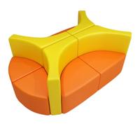 KIBONCY Simple Curved Sofa Cabinet Combination, Modern Modular Curved Sofa Set,for Kindergarten, Dance Studio, Art Room, Lobby & Reception Area(1)