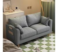 KIBONCY Small Loveseat Couches with Side Pockets, Cloud Couch Lounge Sofa with 2 Cushion Mid Century Modern Decor for Living Room Aparment(7,143cm)