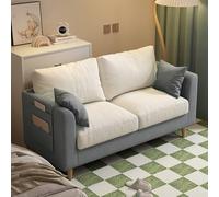 KIBONCY Small Loveseat Couches with Side Pockets, Cloud Couch Lounge Sofa with 2 Cushion Mid Century Modern Decor for Living Room Aparment(6,203cm)