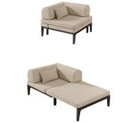 KIBONCY Sofá Cama Convertible con Estructura de Acero al Carbono, sofá Cama de Pana de Esponja 45D for Espacios pequeños(White,106x135x84cm)