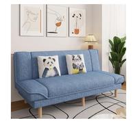 KIBONCY Sofá Cama De Lino, Sofá De Asiento Profundo con Respaldo Ajustable, Esponja De Alta Densidad Y Marco De Madera, Cómoda Cama For Vivir En Un Apartamento(C,1.8M)
