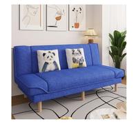 KIBONCY Sofá Cama De Lino, Sofá De Asiento Profundo con Respaldo Ajustable, Esponja De Alta Densidad Y Marco De Madera, Cómoda Cama For Vivir En Un Apartamento(B,1.8M)