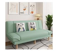 KIBONCY Sofá Cama De Lino, Sofá De Asiento Profundo con Respaldo Ajustable, Esponja De Alta Densidad Y Marco De Madera, Cómoda Cama For Vivir En Un Apartamento(A,1.2M)