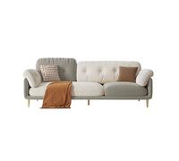 KIBONCY Sofá Cama futón de Mediados Siglo, con Laterales Madera y Patas Redondeadas, Compacto Elegante for Sala Estar Dormitorio(1.8m)