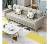 KIBONCY Sofá Cama Moderno y Minimalista, Convertible Multifuncional for Sala de Estar pequeña, Dormitorio casa Alquiler, sofá Compacto Que Ahorra Espacio(Smoky Gray PU,200cm)