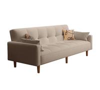 KIBONCY Sofá Cama Multifuncional de algodón y Lino con decoración Moderna Mediados Siglo, sofá Dos plazas for Sala Estar, Dormitorio(B,1.7m)