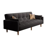 KIBONCY Sofá Cama Multifuncional de algodón y Lino con decoración Moderna Mediados Siglo, sofá Dos plazas for Sala Estar, Dormitorio(C,1.7m)