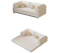 KIBONCY Sofá Cama Plegable Convertible, sofá de Dos plazas 2 en 1, sofá Cama de Pana, sofá futón para Espacios pequeños, Sala de Estar, Dormitorio, sin Montaje(D,150CM)