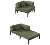 KIBONCY Sofá Cama Plegable, sillón Cama Convertible 2 en 1, Moderno colchón Plegable Individual con Botones, Silla Cama pequeña extraíble para Sala de Estar, Oficina(A,80CM)