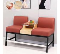 KIBONCY Sofá con Vista a la Sala de Billar Madera Maciza: sillón tapizado PU 2 a 3 plazas, Asientos Especiales for Banquetes en Estilos Estructura Completa(Style C Rose Red 2 Seater)