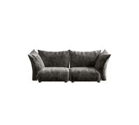 KIBONCY Sofa Couch Mid-Century Modern Velvet Loveseat, Deep Seat with Pillows Chenille for Living Room, Bedroom(D)