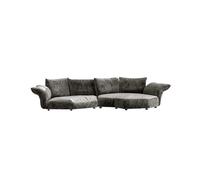 KIBONCY Sofa Couch Mid-Century Modern Velvet Loveseat, Deep Seat with Pillows Chenille for Living Room, Bedroom(K)