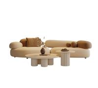 KIBONCY Sofá Curvo, Mullido y cómodo, de Estilo Minimalista, Ideal for Salones y dormitorios pequeños.(F)