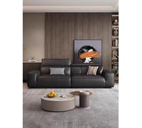 KIBONCY Sofá de Cuero Italiano Primer Piso sofá de Cuero Sala de Estar sofá Cama de Ocio(2.2m)